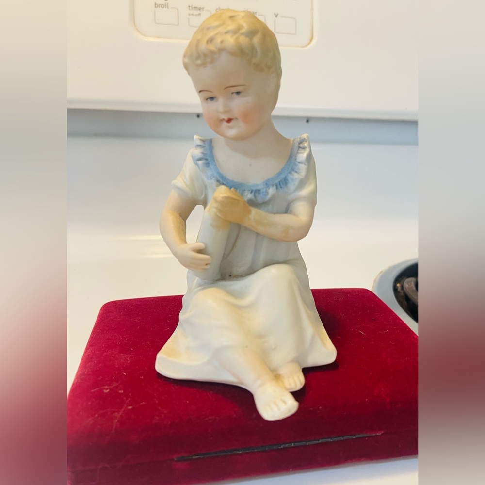 Vintage German Dresden Bisque Piano Baby